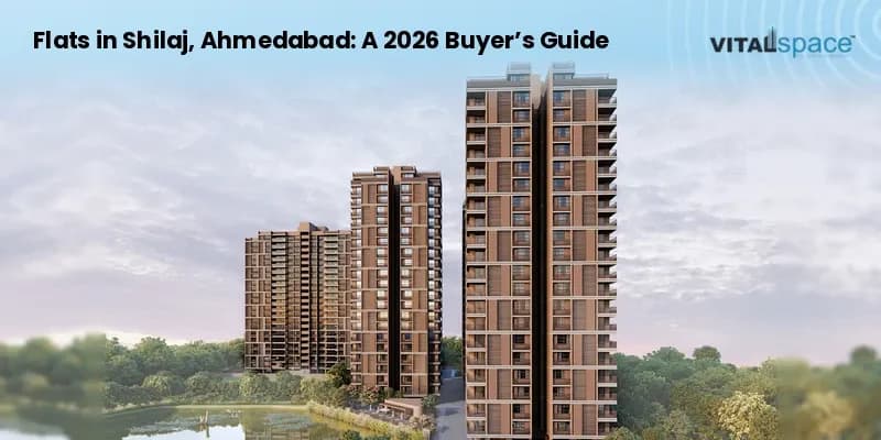 New residential towers and landscaped gardens in Shilaj, west Ahmedabad New residential towers and landscaped gardens in Shilaj, west Ahmedabad